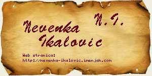 Nevenka Ikalović vizit kartica